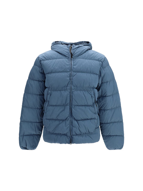 C.P. Company Goggle Hooded Jacket in Chrome-R - Orion Blue