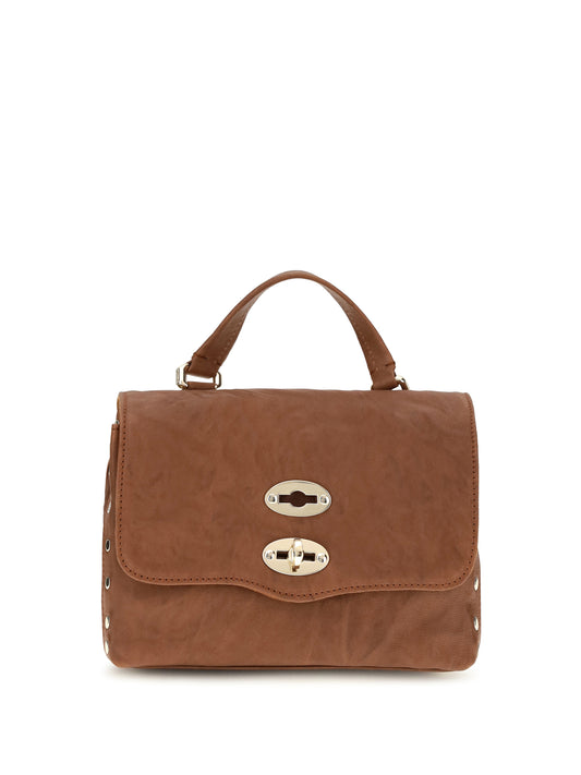 Zanellato Postina Officina suede Top Handle Bag - Brown Valle Del Casentino