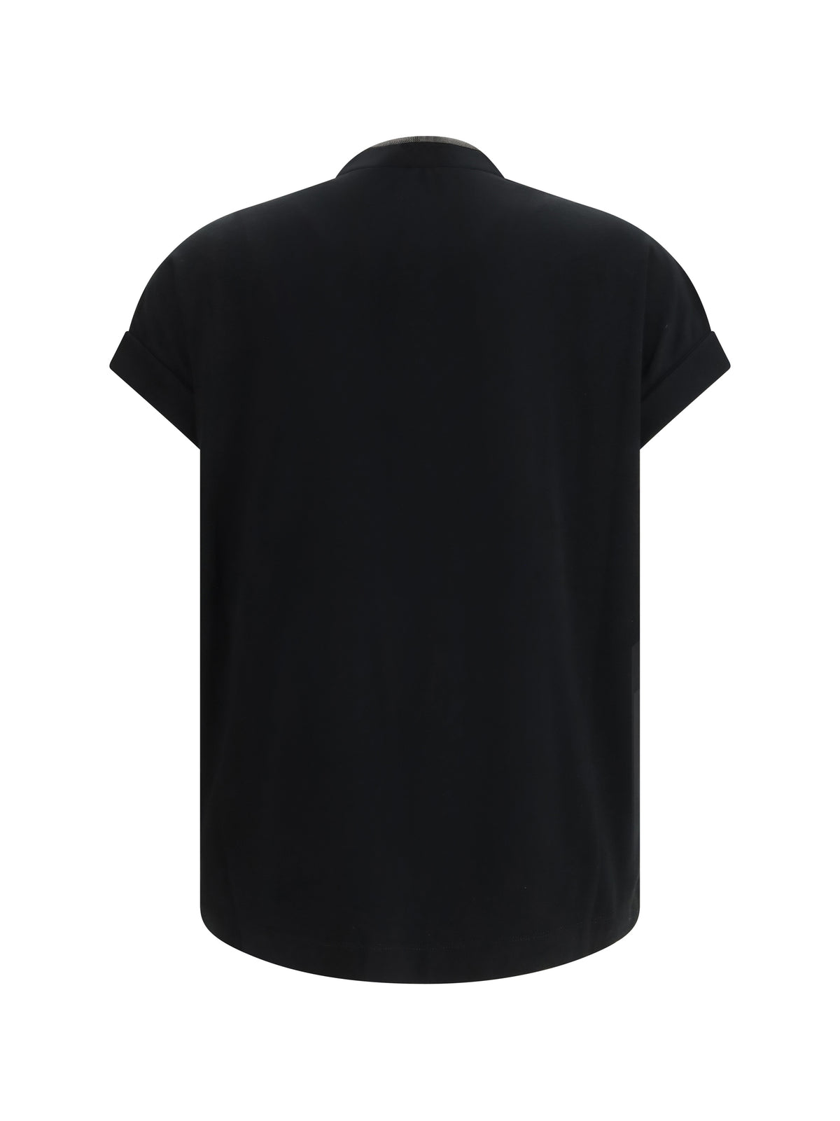 Brunello Cucinelli Cotton T-shirt with embellishments - Black