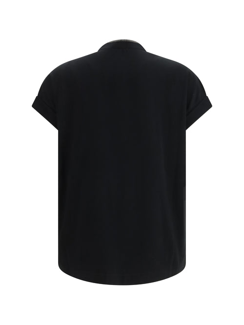 Brunello Cucinelli Cotton T-shirt with embellishments - Black