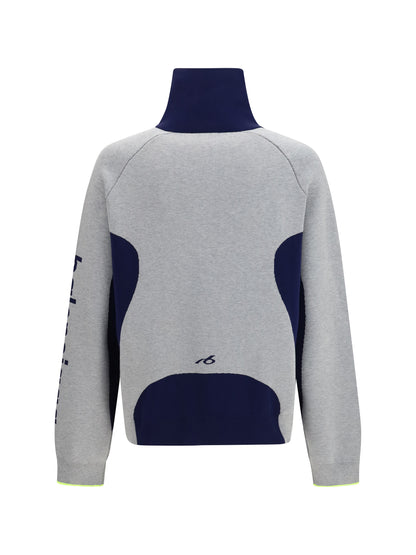 Balenciaga Bodys zip knit Sweater - Grey/Navy