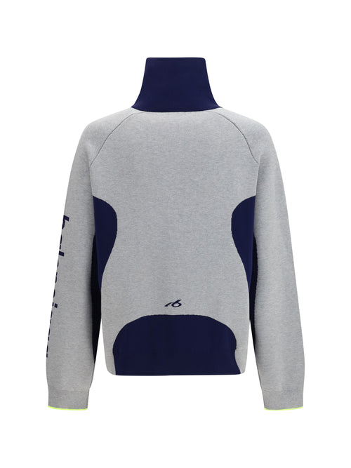 Balenciaga Bodys zip knit Sweater - Grey/Navy