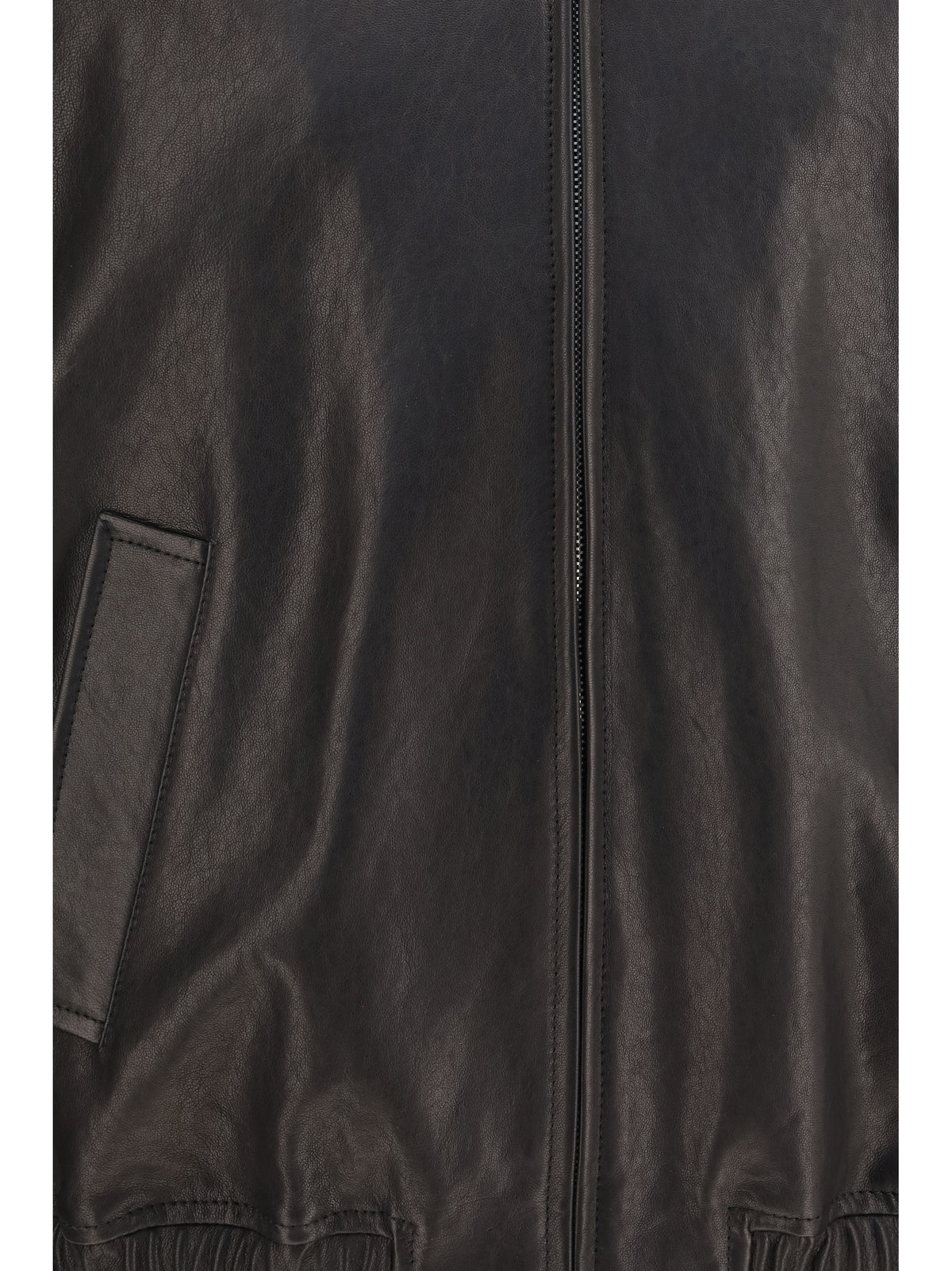 Valentino Leather Zip Jacket - Black