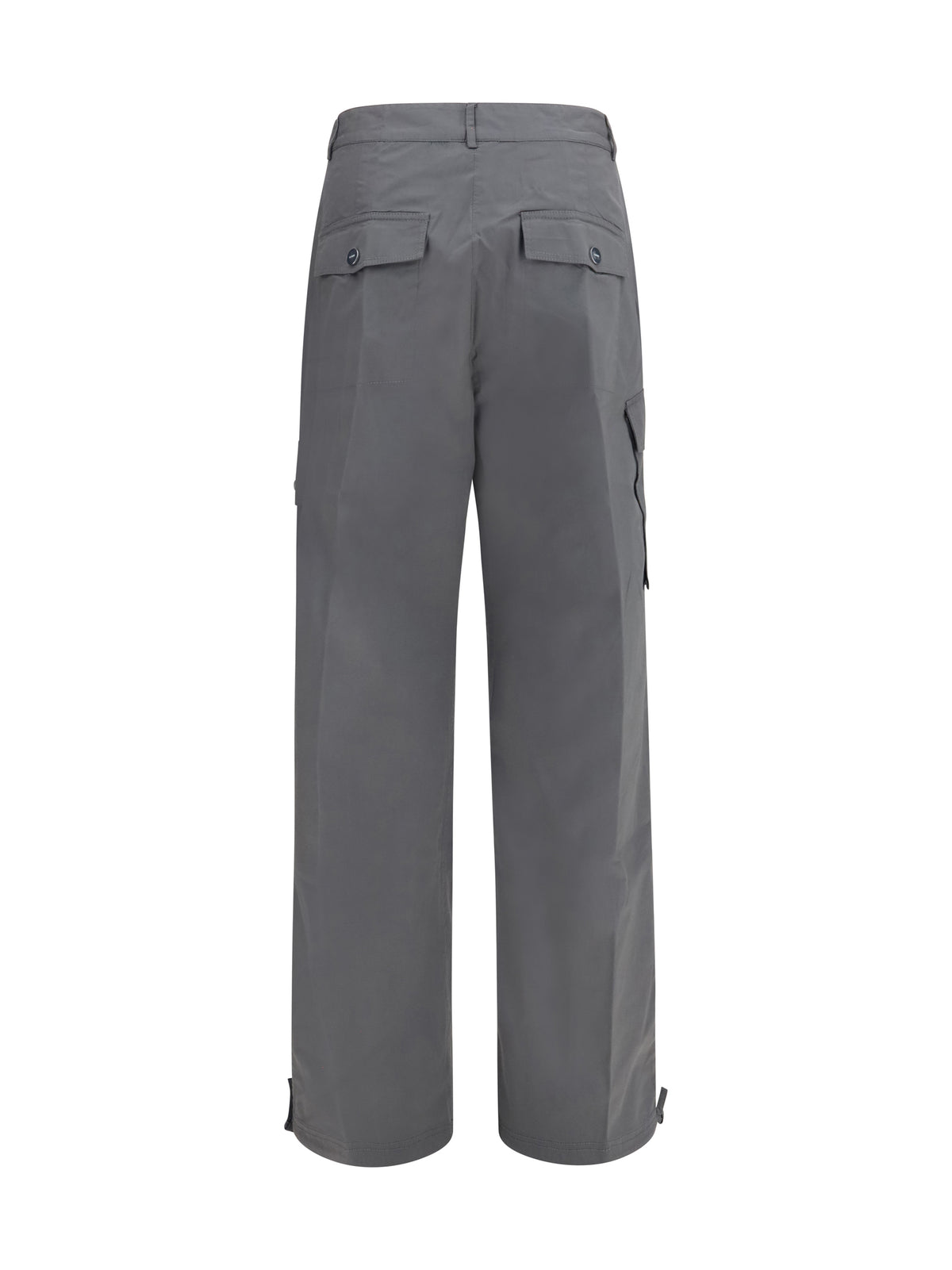 Ganni Stretch cotton cargo Pants - Quiet Shade