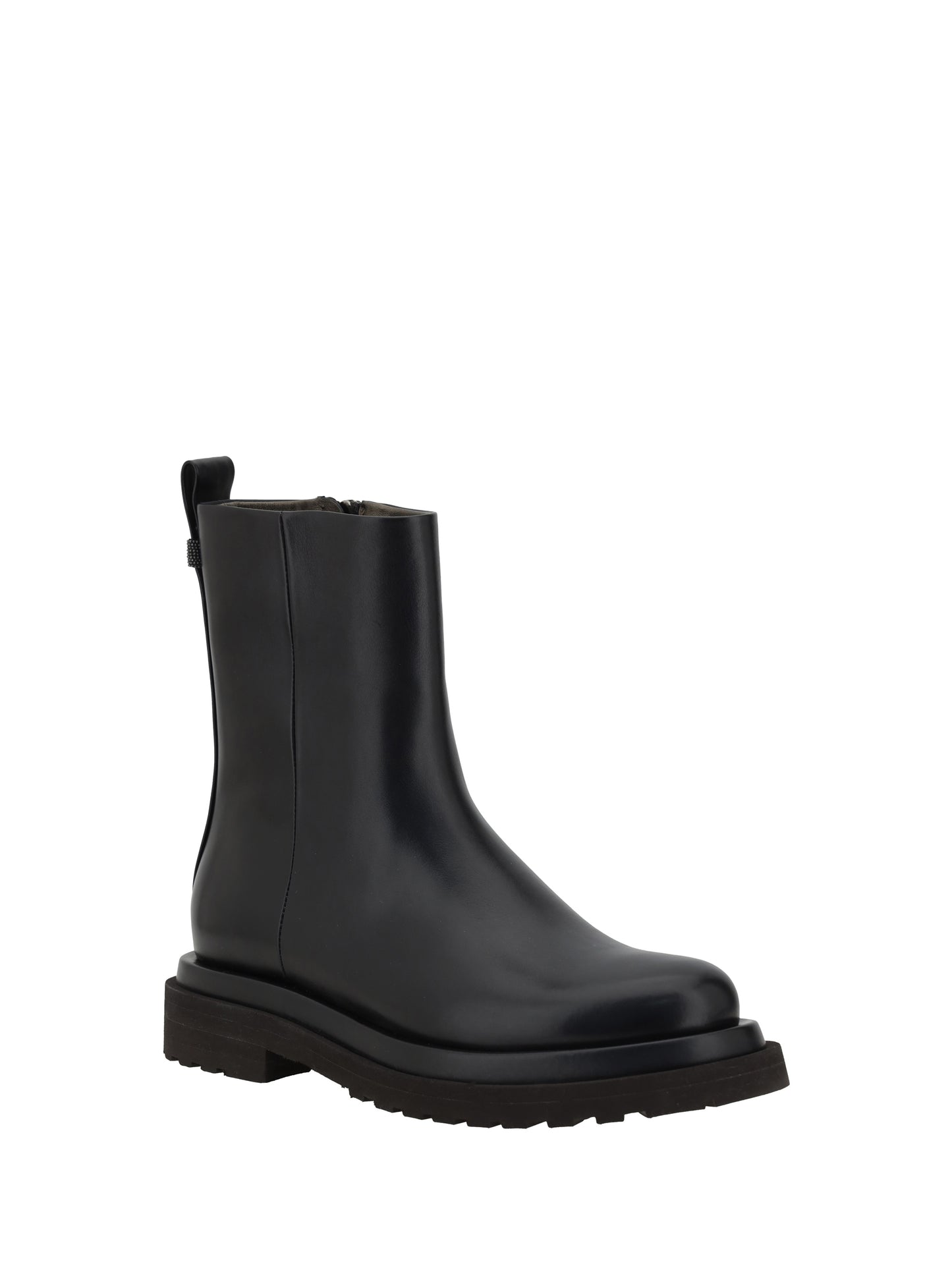 BRUNELLO CUCINELLI Leather Ankle Boots