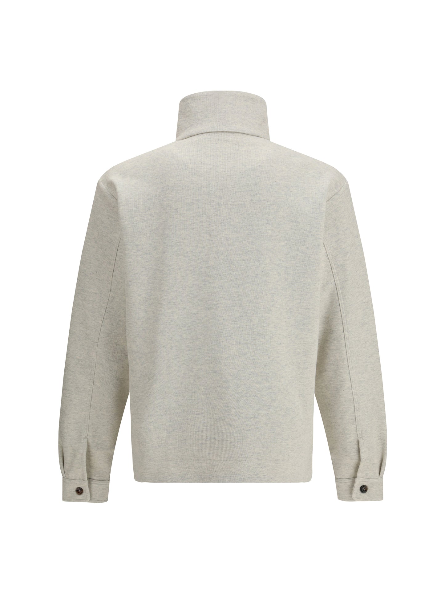 TOM FORD Cotton Sweatshirt with a partial front button closure