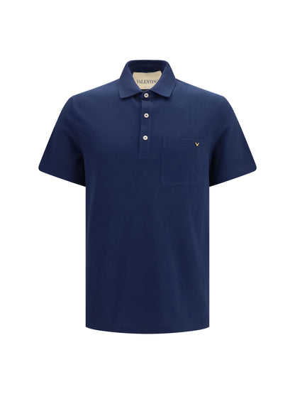 VALENTINO Cotton piqué Polo with VLogo