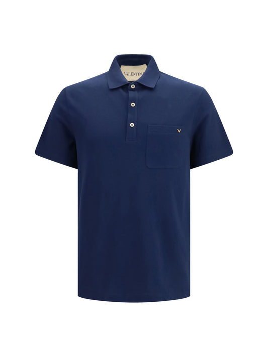 VALENTINO Cotton piqué Polo with VLogo