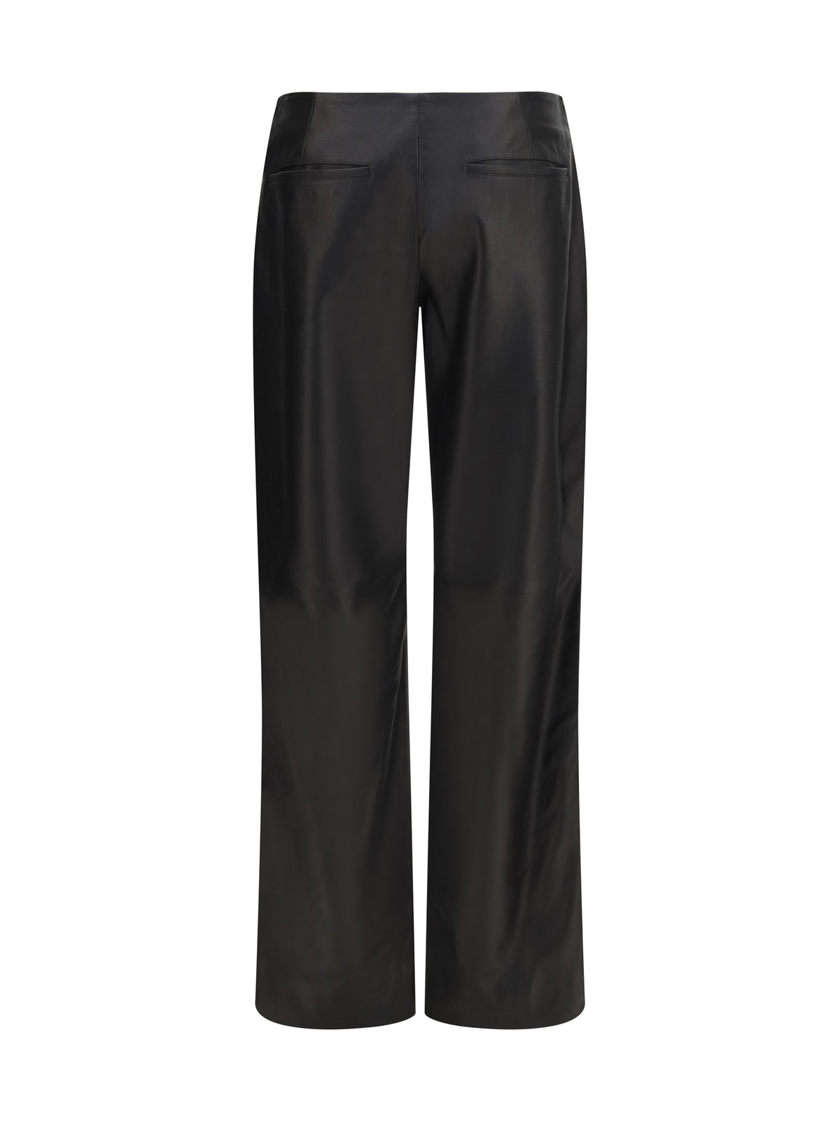 Toteme Easy leather Trousers - Black