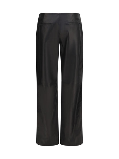 Toteme Easy leather Trousers - Black