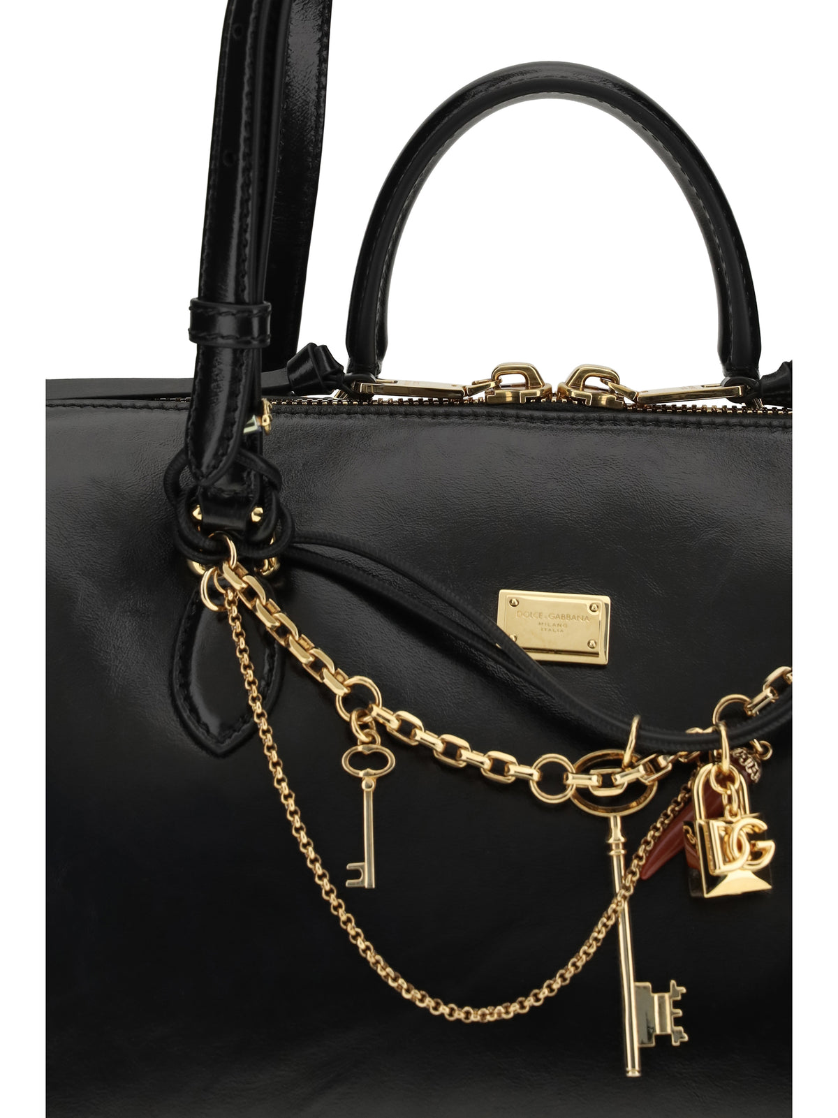 Dolce & Gabbana Vittoria medium Handbag - Black/Ottone