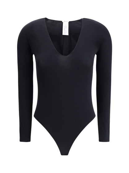 Wolford V-Neck Bodysuit - Black
