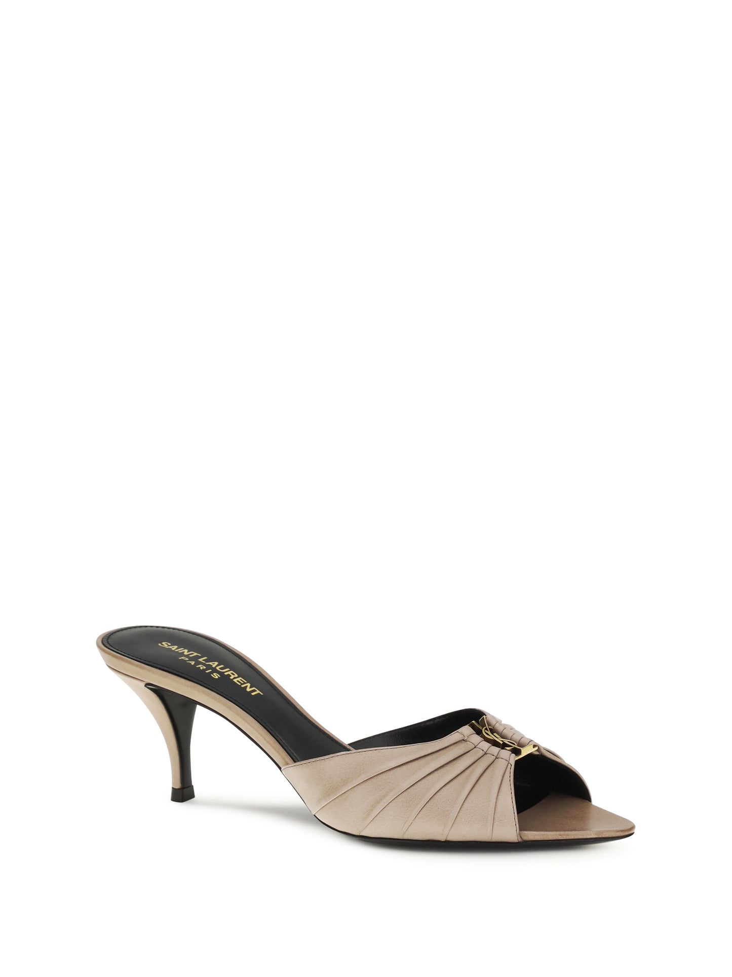 SAINT LAURENT Leather Babylone Mules