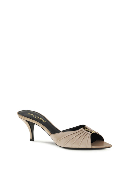 SAINT LAURENT Leather Babylone Mules