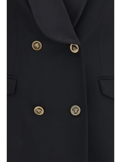 Versace Wool double breasted Blazer - Black