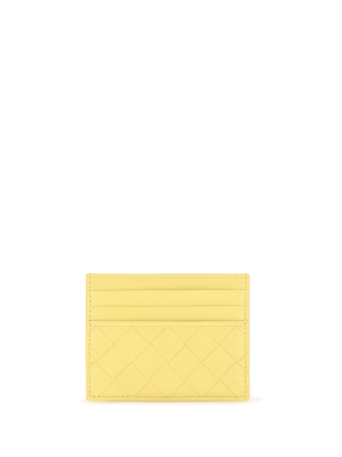 Bottega Veneta Leather Card Holder - Taxi-Gold