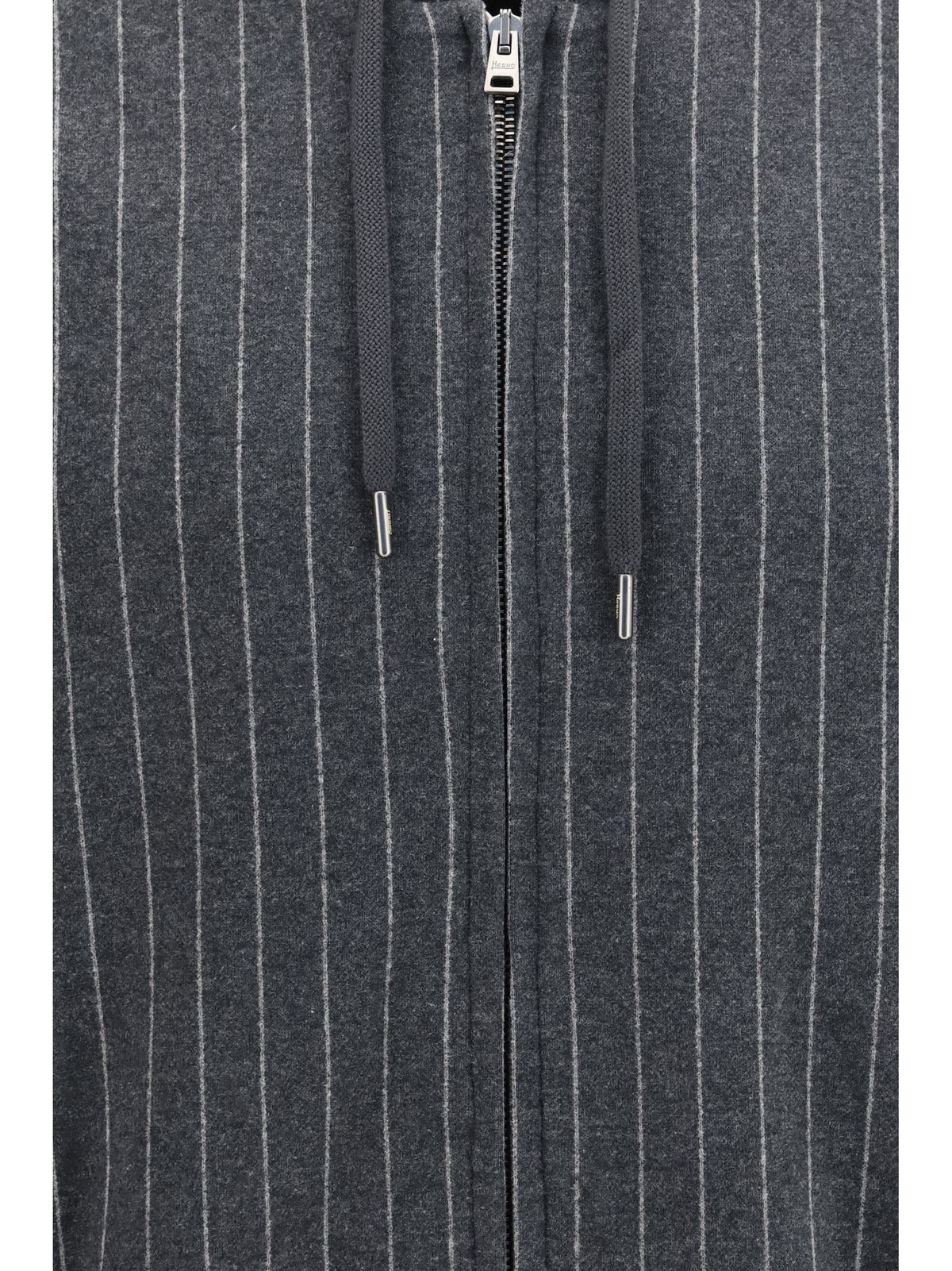 Herno Hooded Sweatshirt with zip - Ferro