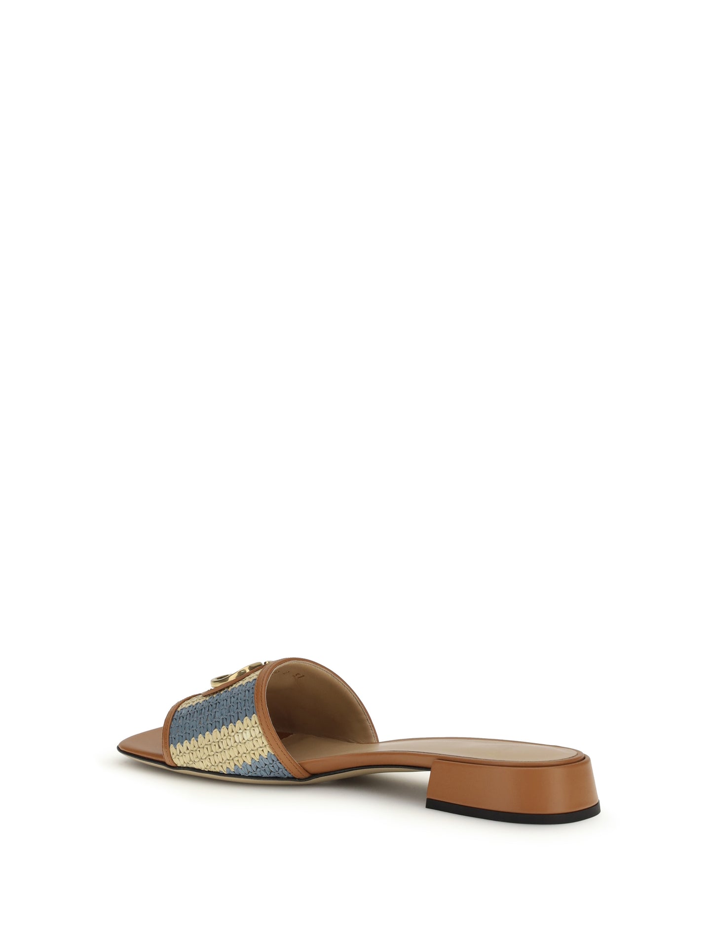 VALENTINO GARAVANI VLogo Signature raffia slide Sandals