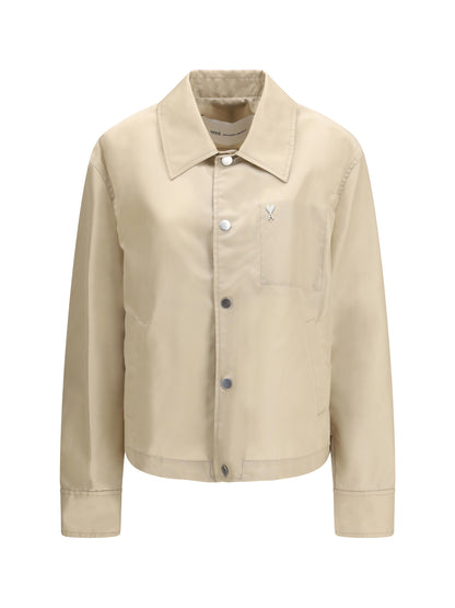 AMI PARIS Buttoned Jacket with Ami de Coeur stud