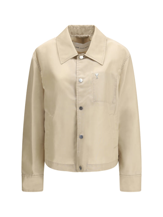 AMI PARIS Buttoned Jacket with Ami de Coeur stud