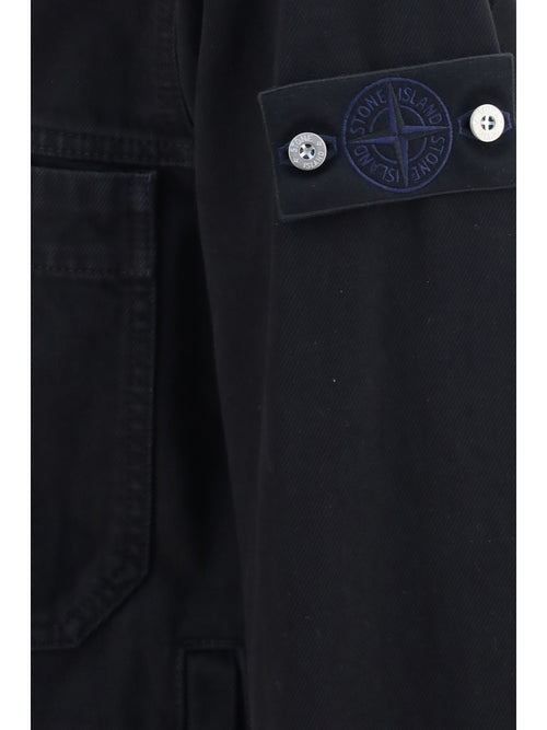 Stone Island Cotton Biker Jacket - Black