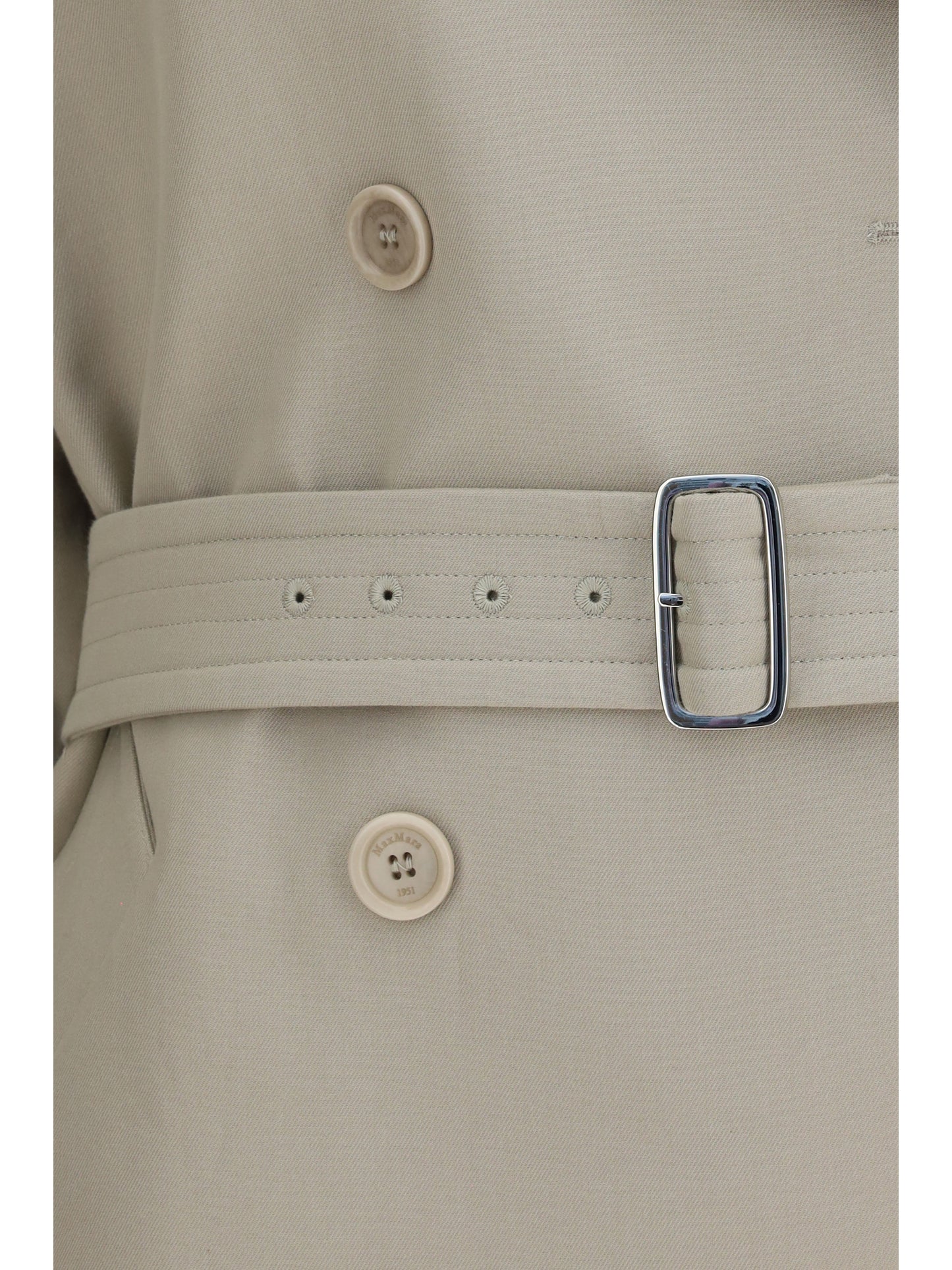 MAX MARA Short cotton Trench Coat