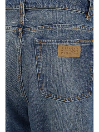MM6 Maison Margiela Straight-leg Jeans - Blue