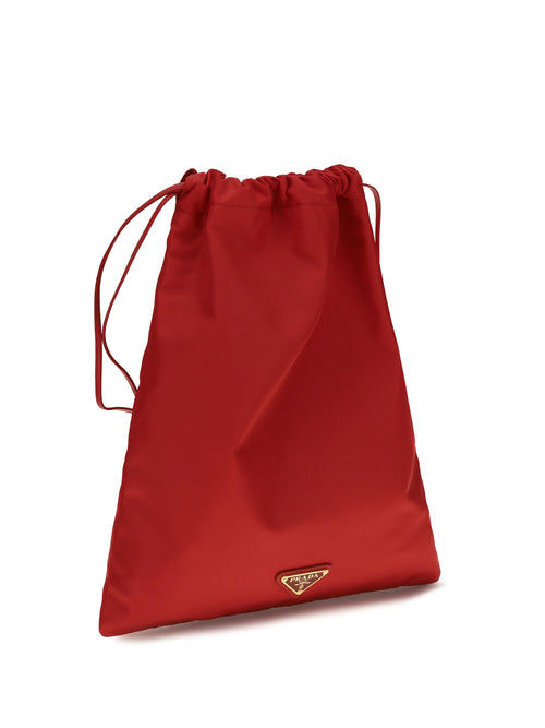 Prada Wish Re-Nylon Clutch - Red