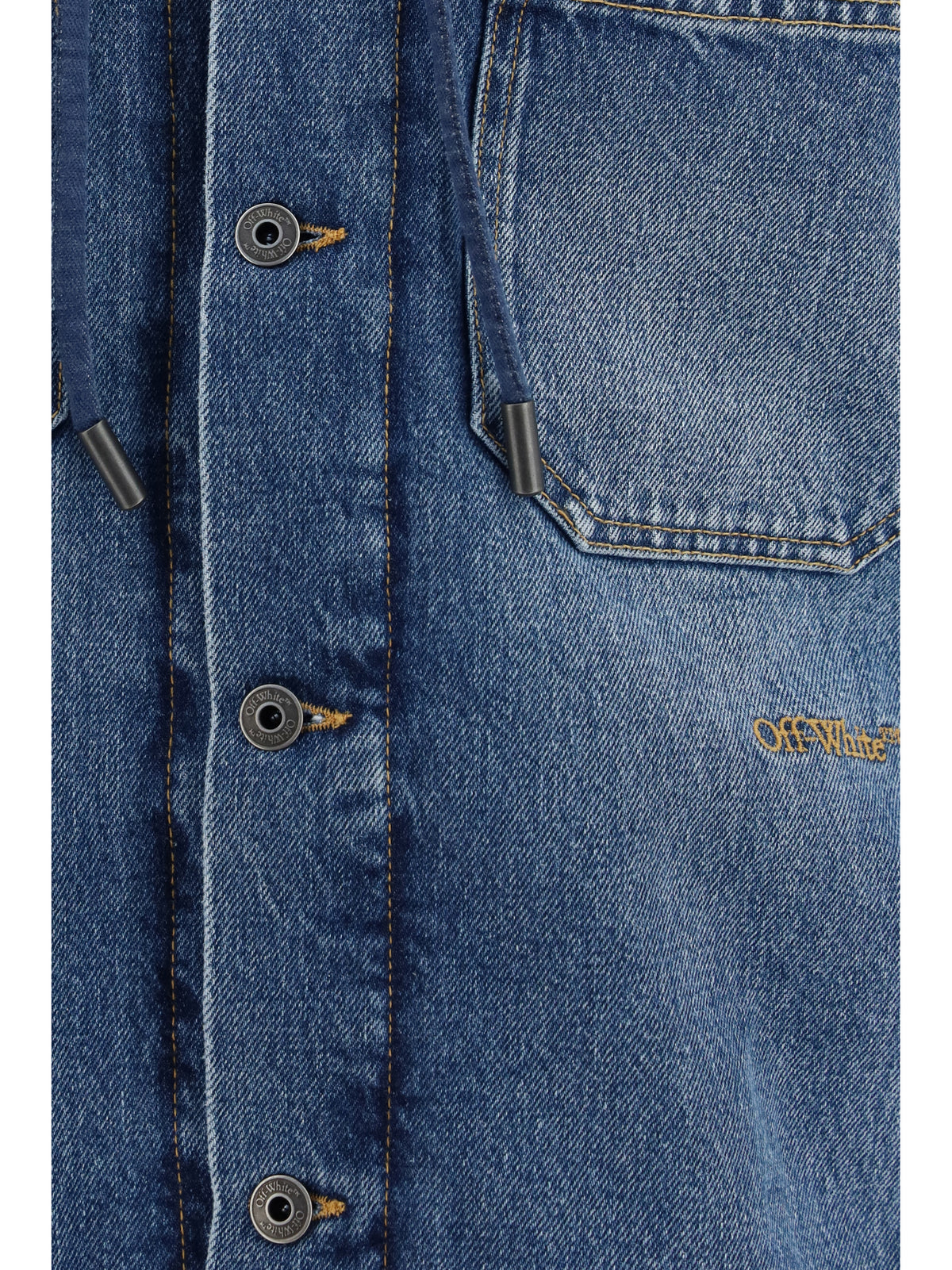 Off-White Bookish padded denim Jacket - Light Medium Blue