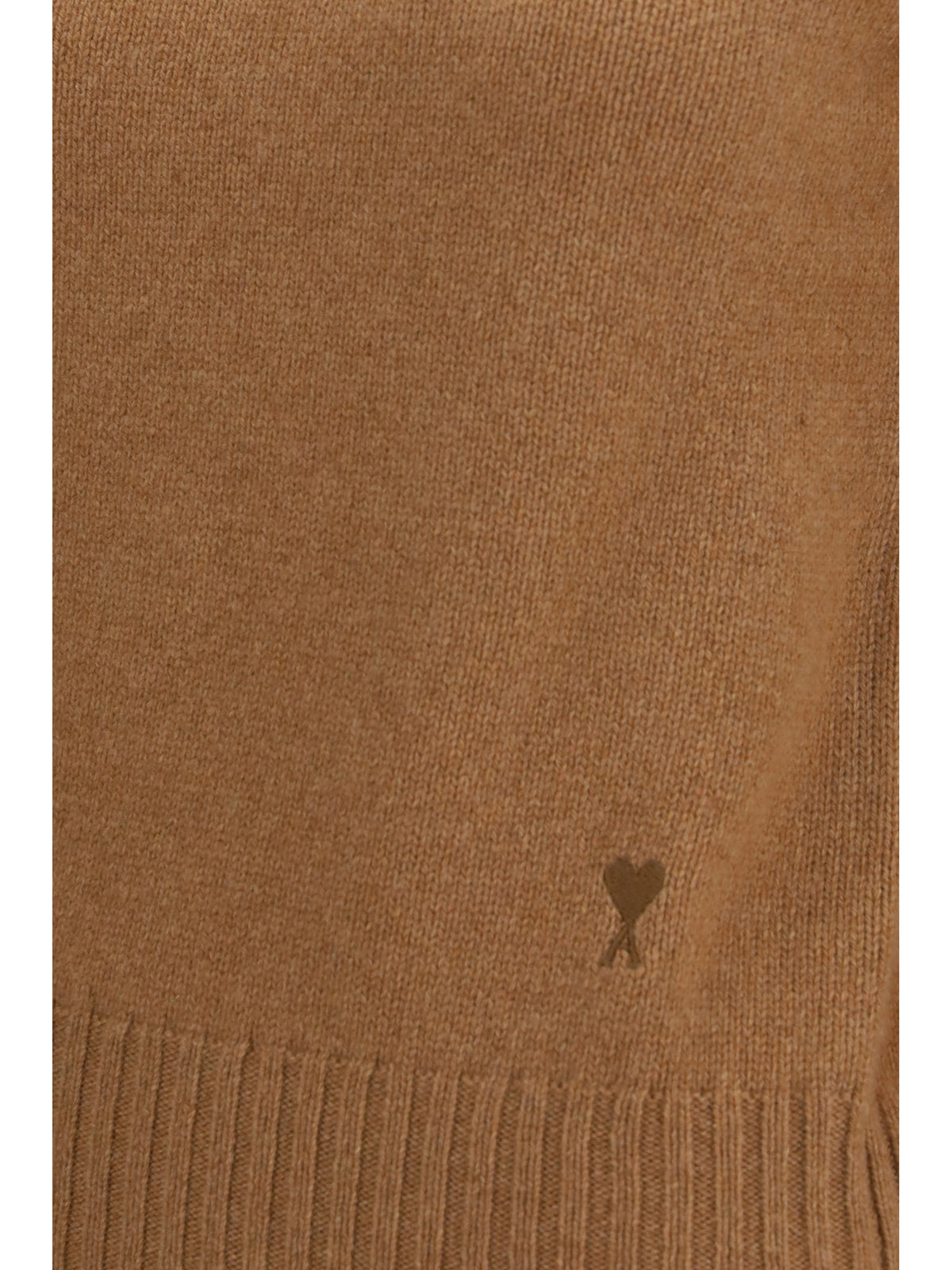 Ami Paris Ami De Coeur Turtleneck Sweater - Camel