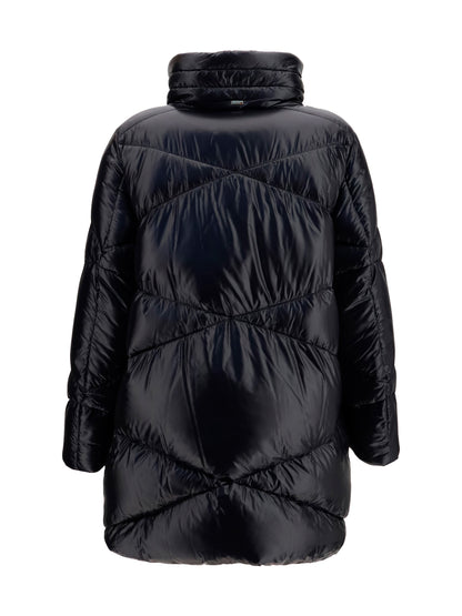 Herno Quilted drawstring down Jacket - Black