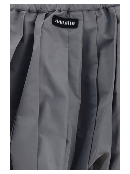 Miu Miu Balloon mini Skirt - Piombo