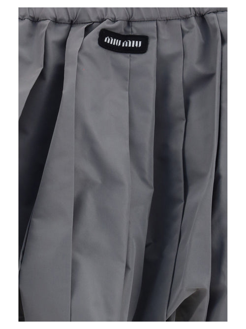 Miu Miu Balloon mini Skirt - Piombo