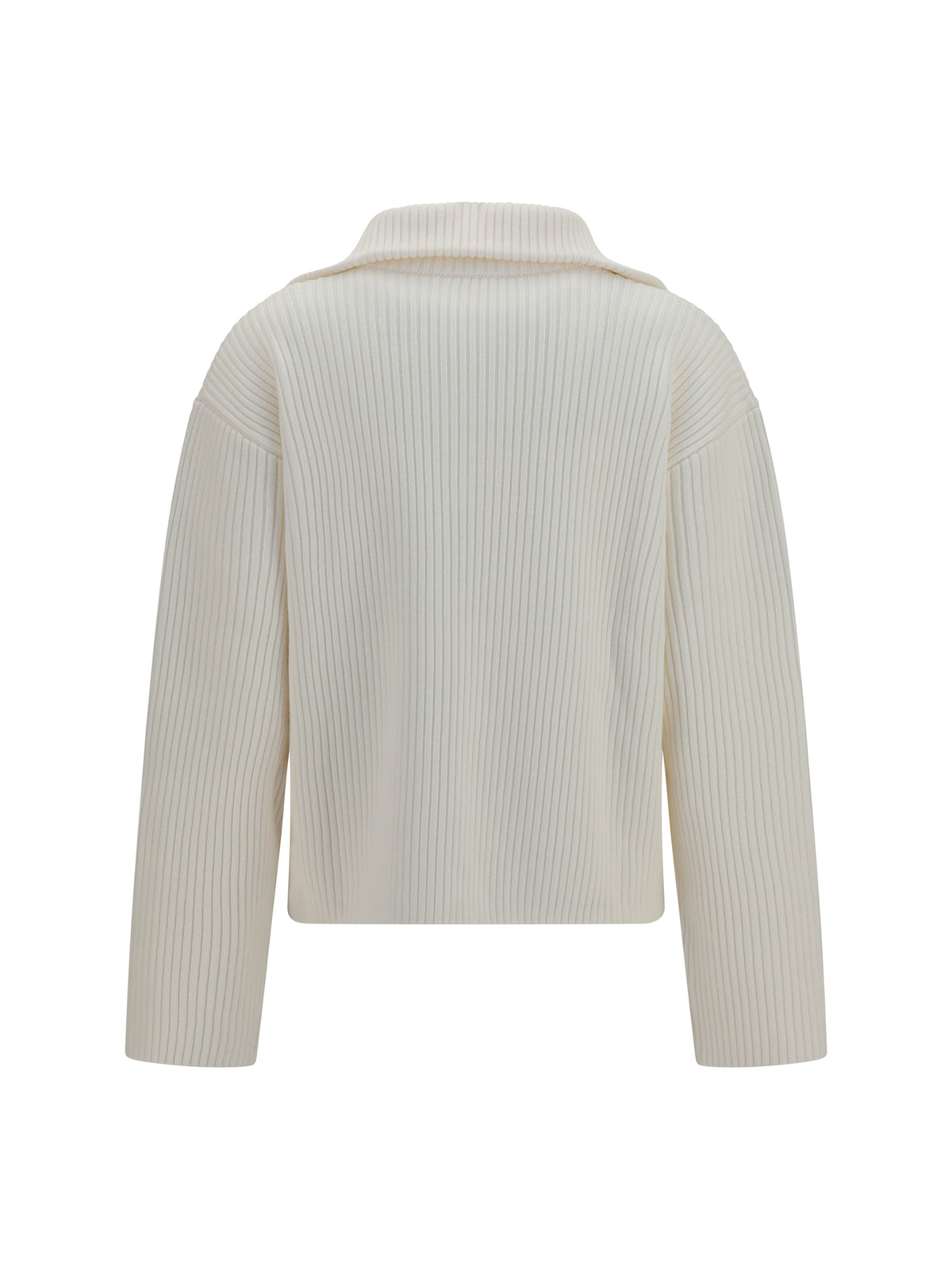 Courrèges Ribbed zip Sweater - Heritage White