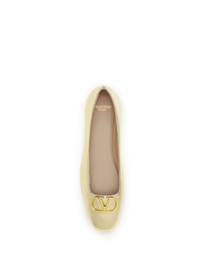 VALENTINO GARAVANI VLogo Signature laminated nappa Ballerinas