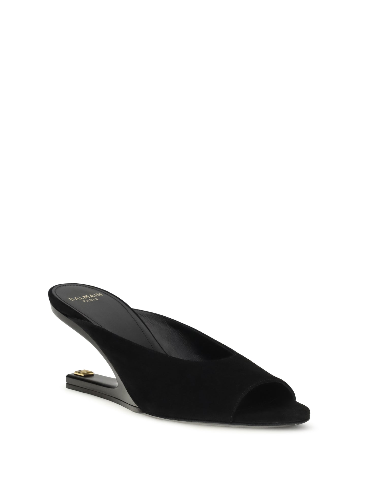 BALMAIN Suede open-toe Mules