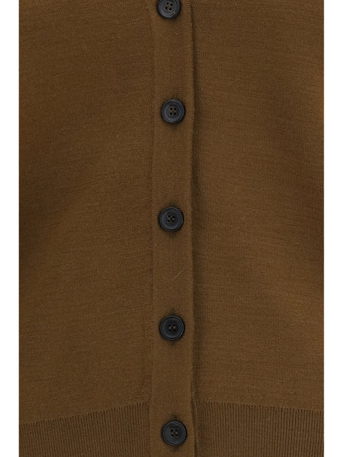 Khaite Theodora Virgin Wool Cardigan - Brown