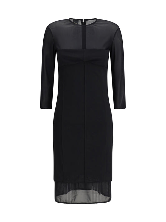 PINKO Knee-Length Dress with sheer inserts