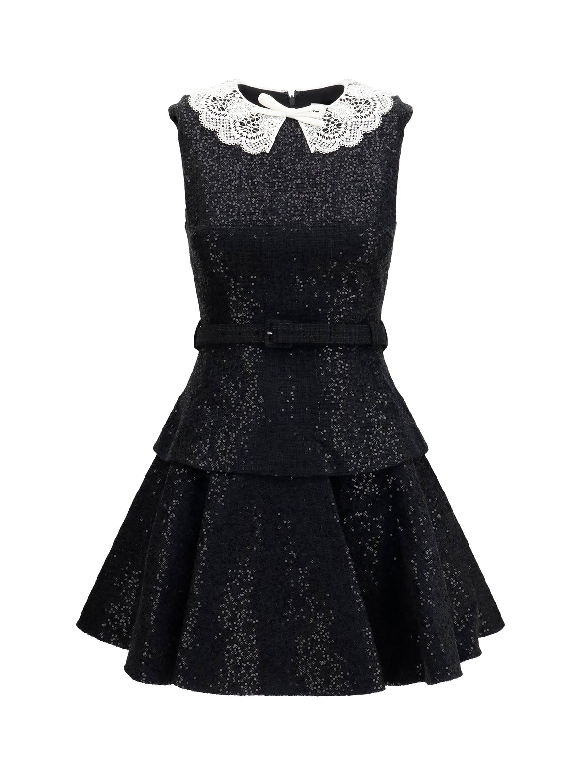 Self-Portrait Sequin bouclé Dress - Black