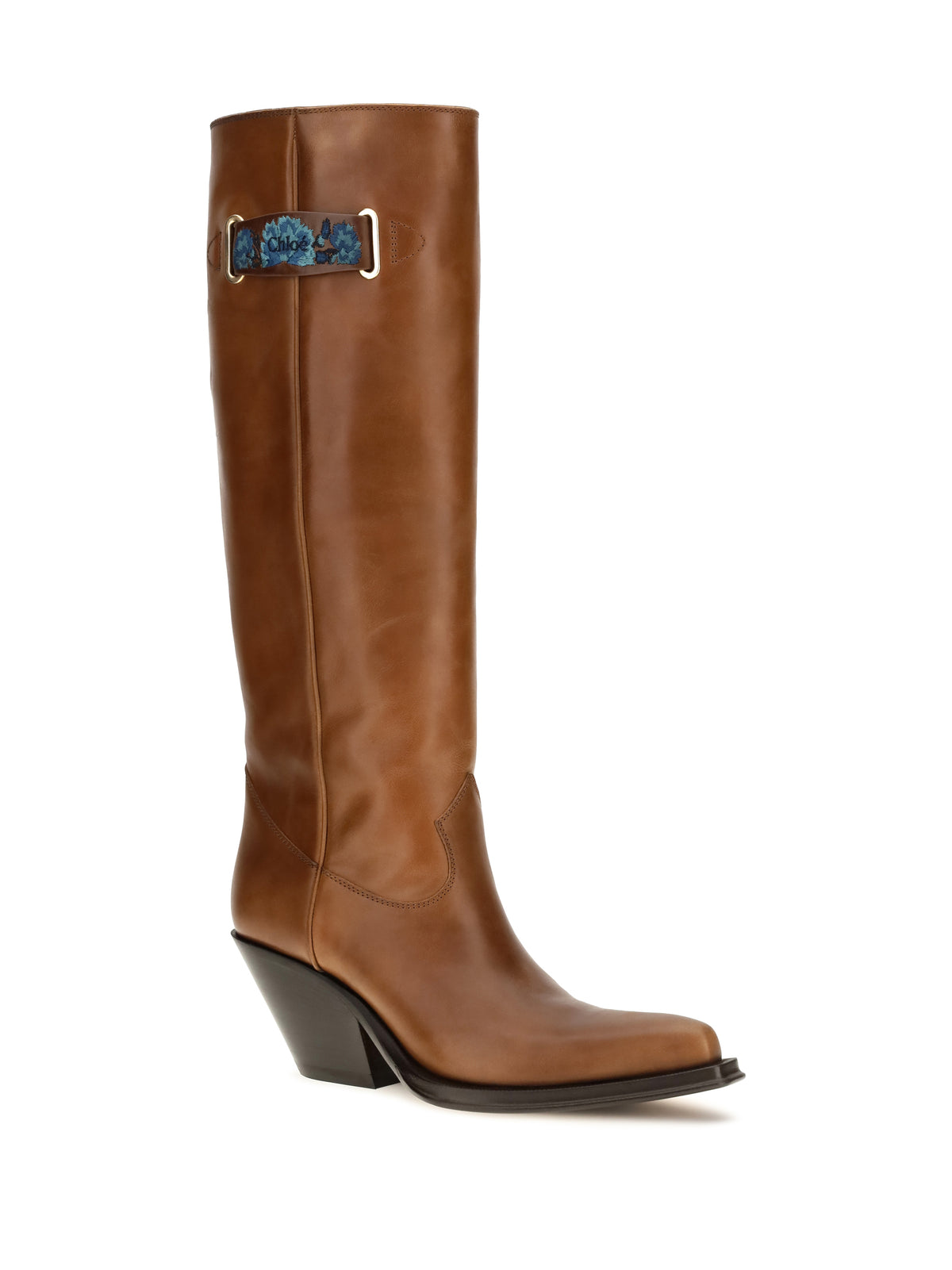 Chloé Azelan over-the-knee leather Boots - Amber Brown