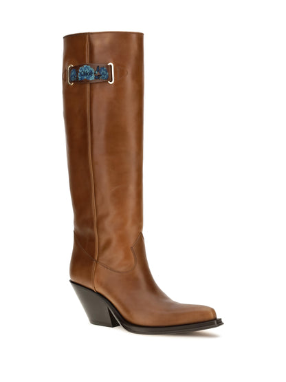 Chloé Azelan over-the-knee leather Boots - Amber Brown