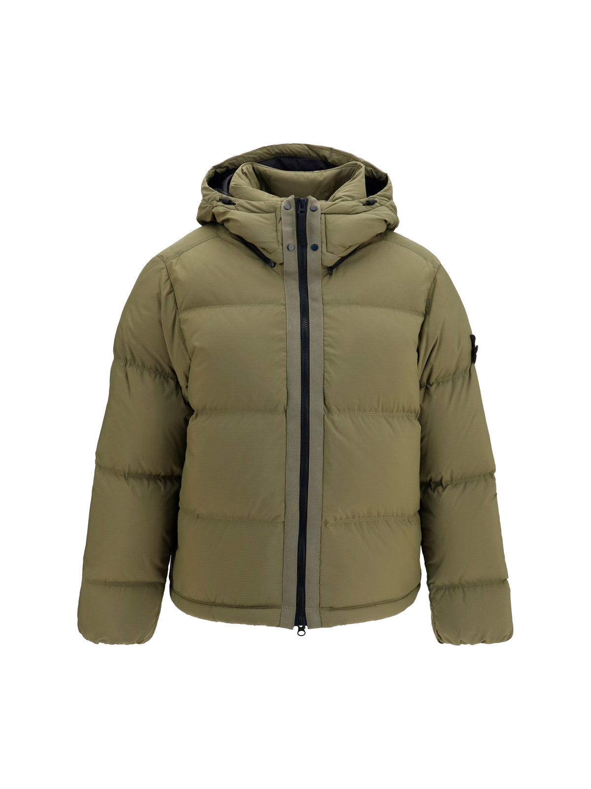 Stone Island Detachable hood down Jacket - Military Green