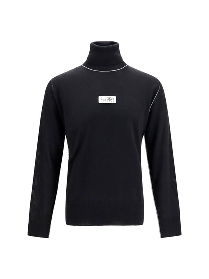 MM6 Maison Margiela Turtelneck Sweater - Black