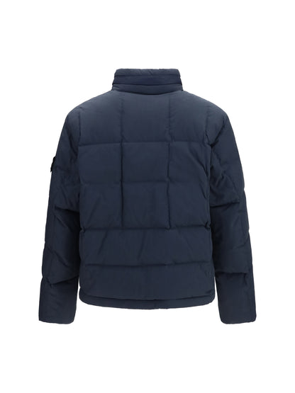 Stone Island Cotton Nylon Tela Jacket - Navy Blue