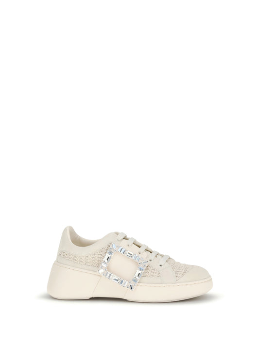 ROGER VIVIER Viv' Skate leather Sneakers with embroderies details