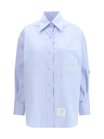 Thom Browne Oversized cotton Shirt - Light Blue