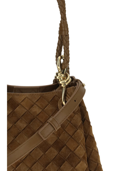 Bottega Veneta Parachute Small suede Handbag - Dark Caramel 20-Mb