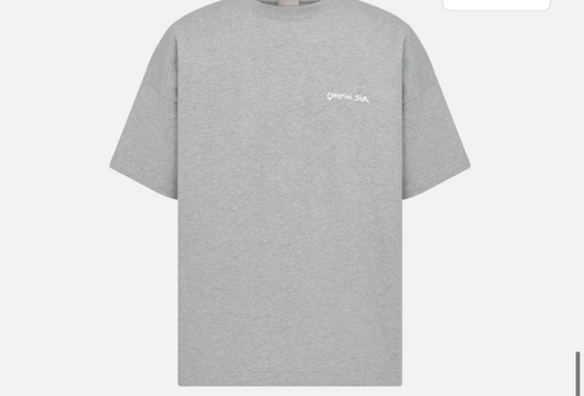 Christian Dior Tag T-Shirt Grey
