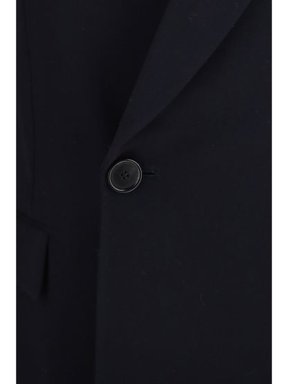 Loewe Wool blend double-breasted Jacket - Dark Navy Blue