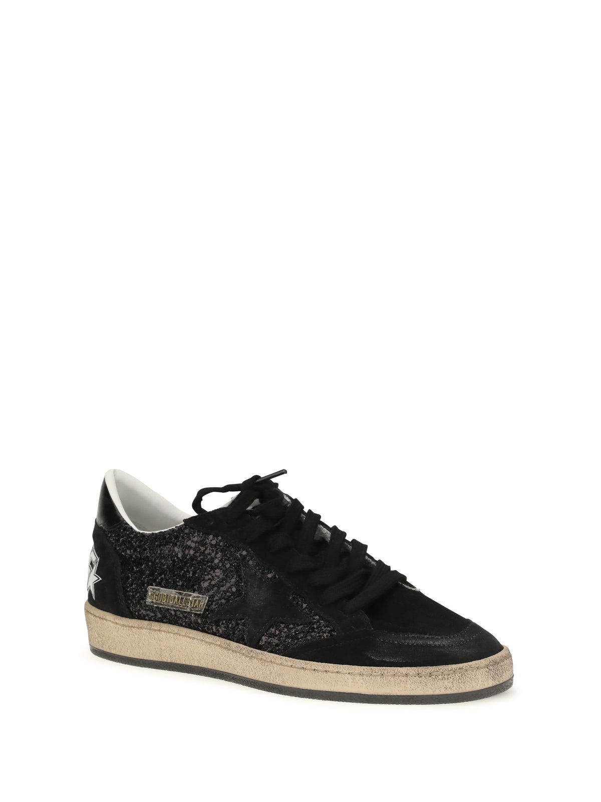 Golden Goose Ball Star Glitter Sneakers - Black